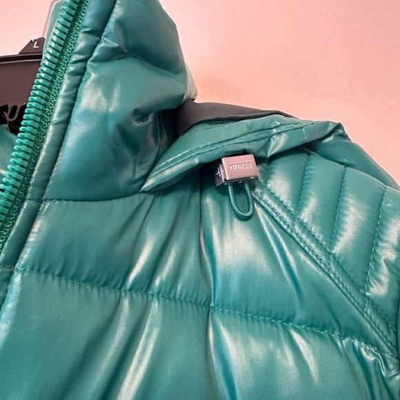 Guess Kelly Green shine puffer size L, NWT - Picture 12 of 16